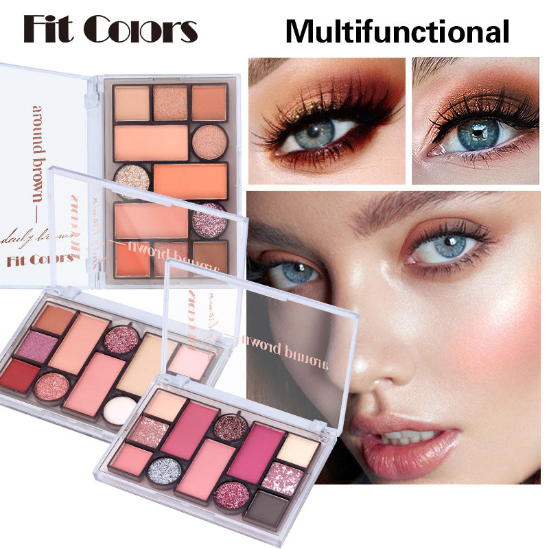 Eyebrow Powder Eye Shadow - Fit Colors 12-Color Face Comprehensive Makeup Powder Palette Matte Pearlescent Earth Color Blush - Yo'rTotal Beauty