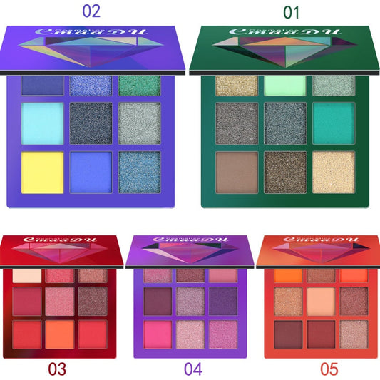 9color EYE SHADOW PALETTE Matte Shimmer Glitter Eye Shadow Powder - Makeup Kit - Yo'rTotal Beauty