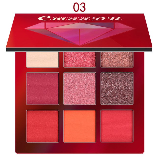 9color EYE SHADOW PALETTE Matte Shimmer Glitter Eye Shadow Powder - Makeup Kit - Yo'rTotal Beauty