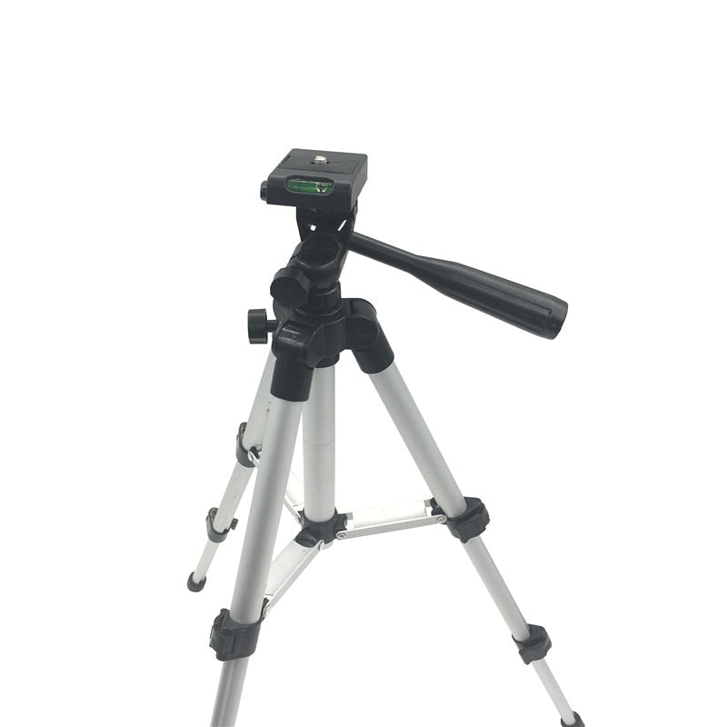 Professional Foldable Camera Tripod Holder Stand Screw 360 Degree Fluid Head Tripod Stabilizer Aluminum with Phone Holder - Yo'rTotal Beauty