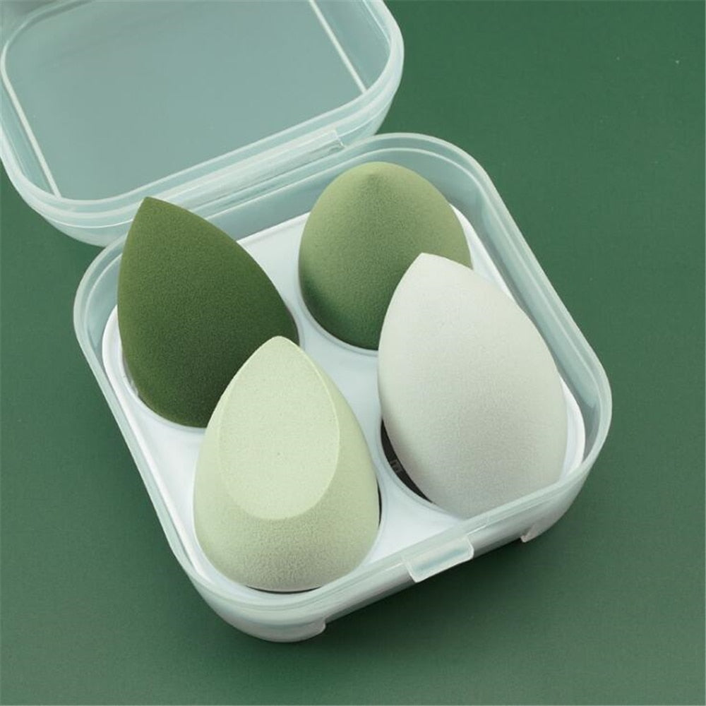 Makeup Blender, Cosmetic Sponge/Puff - 4pcs MAKEUP SPONGE with Storage Box - Foundation/Powder Sponge - Yo'rTotal Beauty