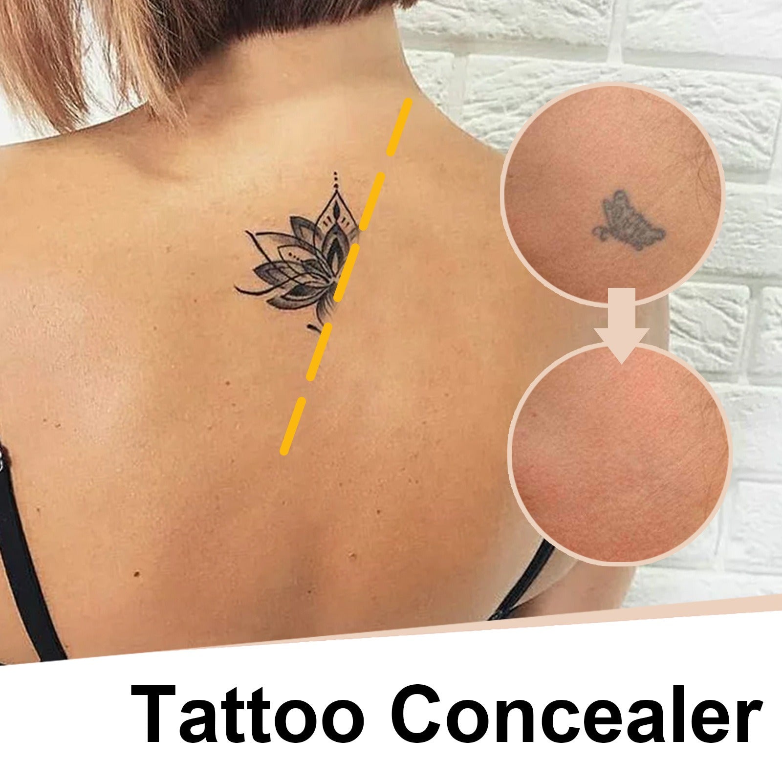 EELHOE Tattoo Concealer - waterproof, cover tattoo, scar, birthmark cover - invisible two-color concealer - Yo'rTotal Beauty
