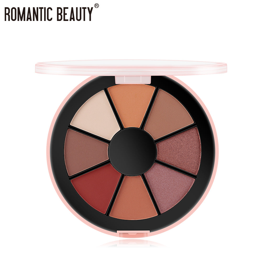 Romantic Beauty 8 Color ROUND PALETTE EYESHADOW - Pearlescent Matte Eyeshadow Palette - Yo'rTotal Beauty