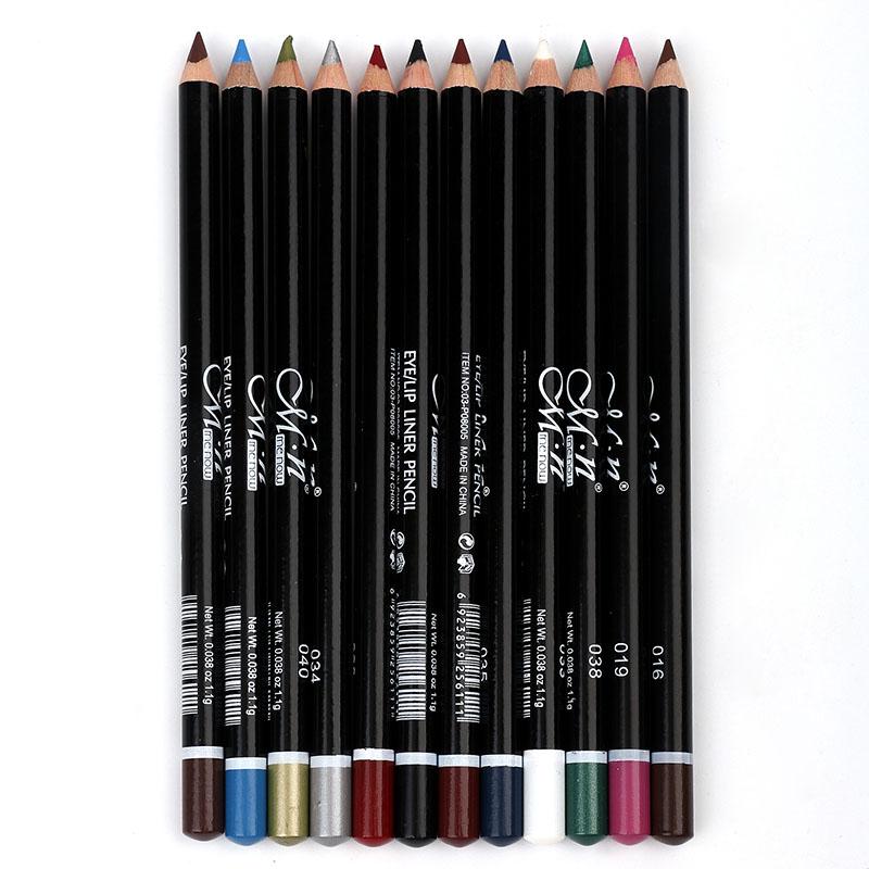 MENOW (12 Colors or 12 Black) 3n1 EYE PENCIL - 1)Eyeliner Pencil, 2)Eyebrow Pencil, and 3)Lip Liner - Yo'rTotal Beauty
