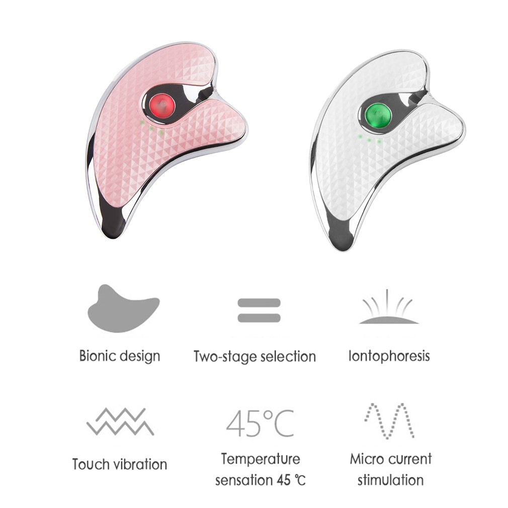 FACE - Heating Scraping Apparatus - FACIAL MASSAGER - Facial Beauty Instrument Micro Current Scraping Plate Facial Lifting Massager - Yo'rTotal Beauty