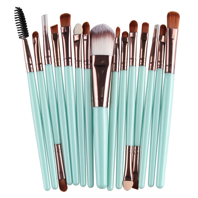 Makeup Brushes Set(15Pcs), Eye Shadow Foundation Powder Eyeliner Eyelash Lip Make Up Brush Cosmetic Beauty Tool - Yo'rTotal Beauty