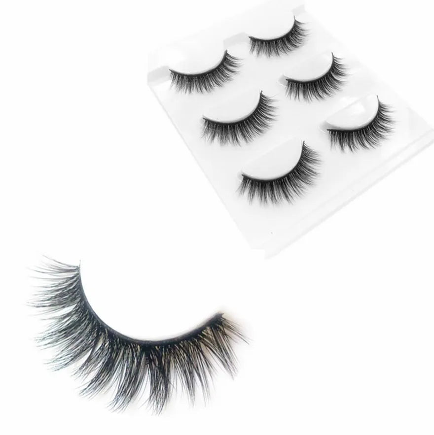 Eyes - 3 PAIRS / 6 EYELASHES - natural soft - Yo'rTotal Beauty