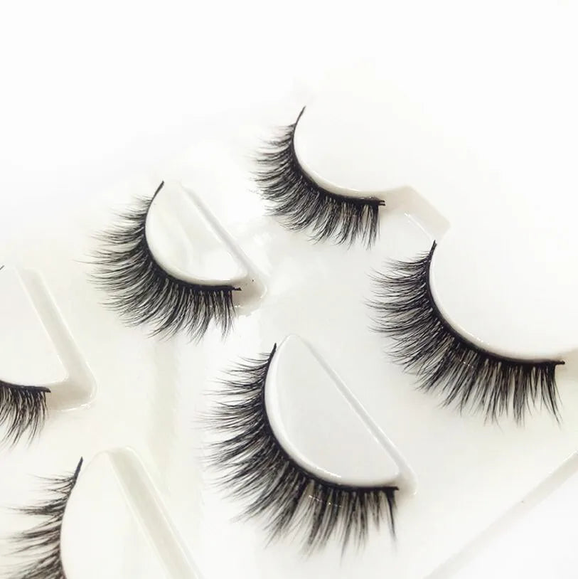 Eyes - 3 PAIRS / 6 EYELASHES - natural soft - Yo'rTotal Beauty