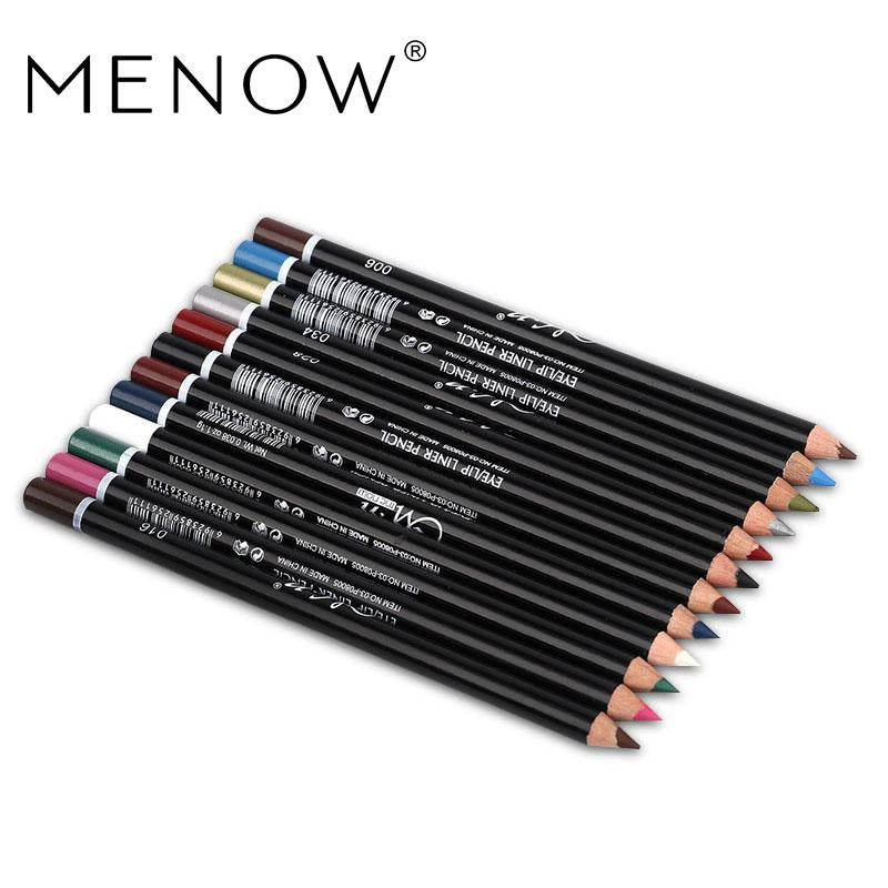 MENOW (12 Colors or 12 Black) 3n1 EYE PENCIL - 1)Eyeliner Pencil, 2)Eyebrow Pencil, and 3)Lip Liner - Yo'rTotal Beauty