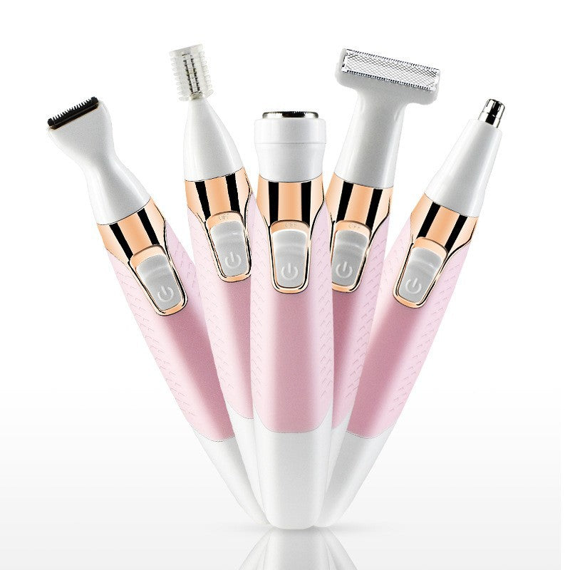 5 in 1 Electric Lady Shaver - Eyebrow Trimmer, Armpit Hair, Leg Hair Scraper - Hair Remover - Yo'rTotal Beauty