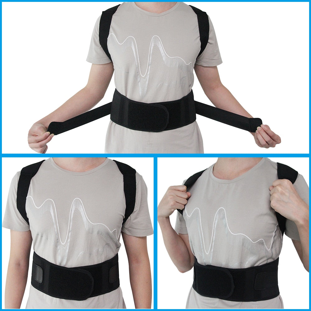 SPINE POSTURE CORRECTOR BRACE - Magnetic Therapy - Shoulder/Back Support Belt for Men Women - Braces & Supports Belt - Yo'rTotal Beauty