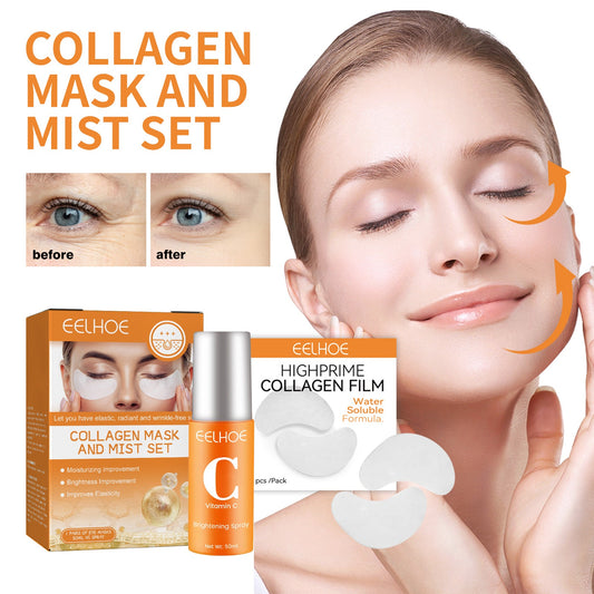 Collagen - Eye Mask/Spray Set - Anti-aging, anti-wrinkle collagen hydrating and moisturizing - Yo'rTotal Beauty