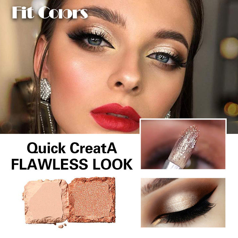 Eyebrow Powder Eye Shadow - Fit Colors 12-Color Face Comprehensive Makeup Powder Palette Matte Pearlescent Earth Color Blush - Yo'rTotal Beauty