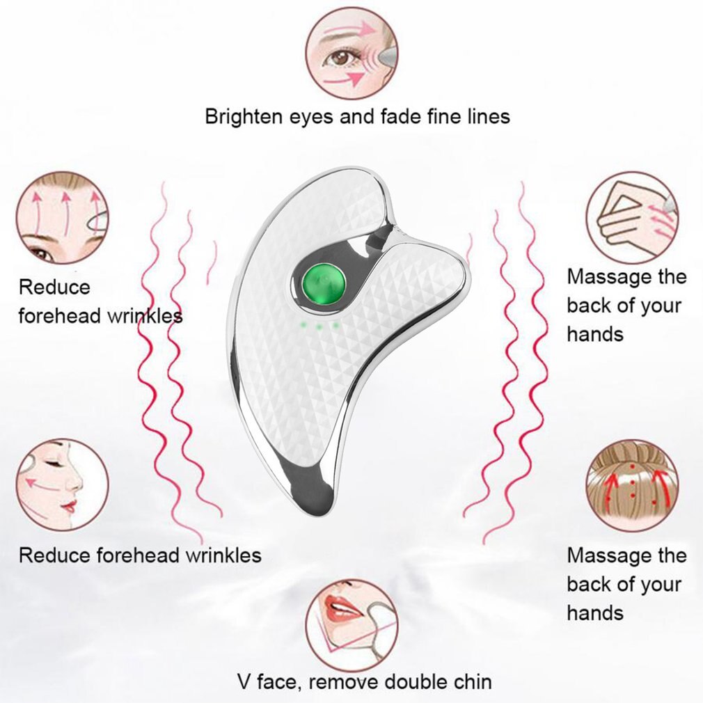 FACE - Heating Scraping Apparatus - FACIAL MASSAGER - Facial Beauty Instrument Micro Current Scraping Plate Facial Lifting Massager - Yo'rTotal Beauty