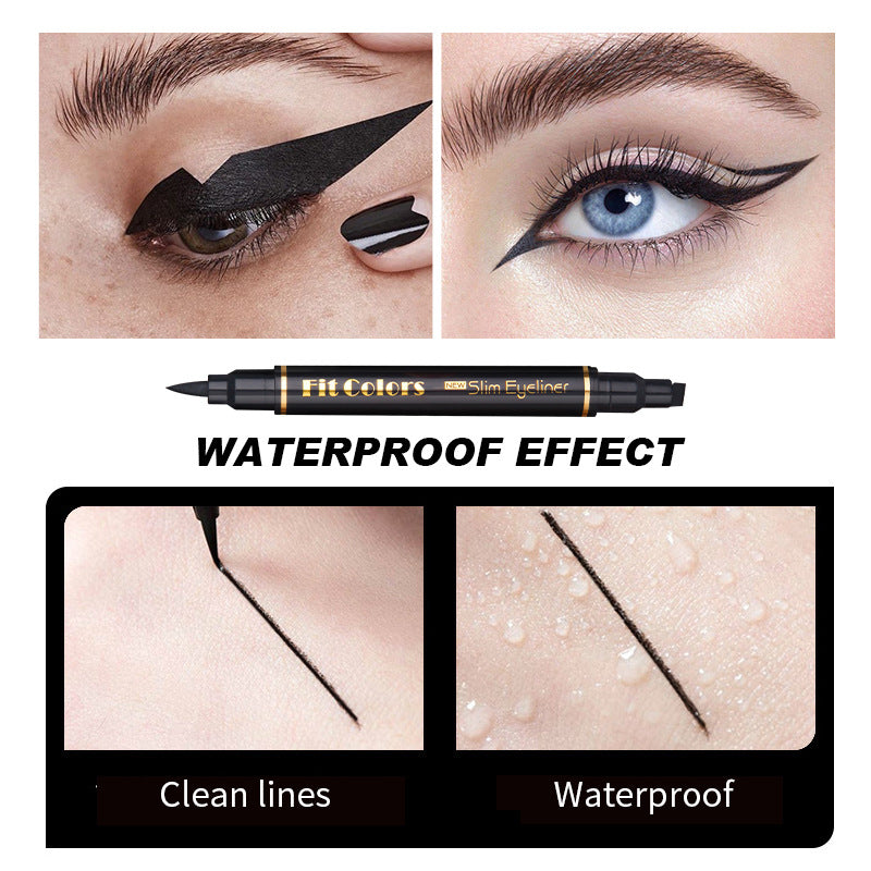 EYELINER - Colors DOUBLE-HEADED Triangle Wing, Seal Waterproof, Sweat-Proof Liquid Eyeliner - Fit - Yo'rTotal Beauty