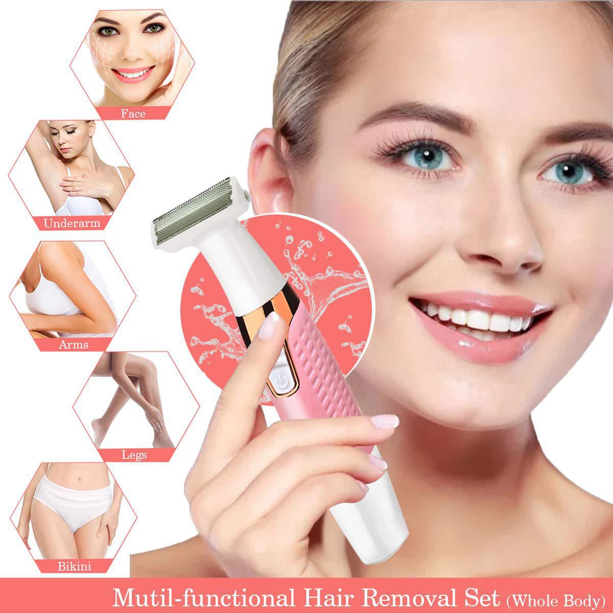 5 in 1 Electric Lady Shaver - Eyebrow Trimmer, Armpit Hair, Leg Hair Scraper - Hair Remover - Yo'rTotal Beauty