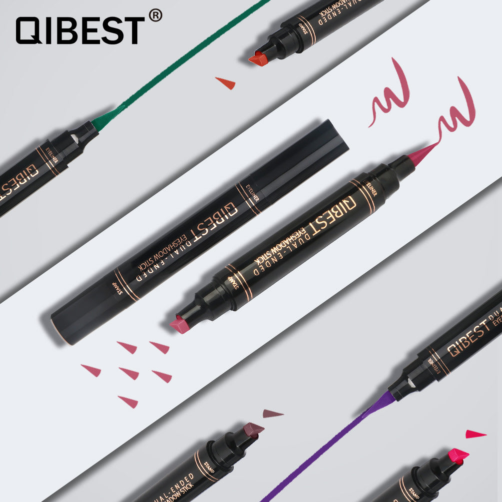 QIBEST Color Eyeliner DOUBLE-HEADED Seal Color Eyeliner Pen Eyeliner Tail Seal Pen - Yo'rTotal Beauty