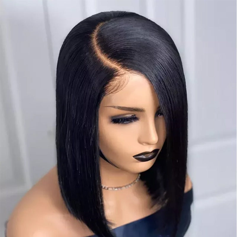 Bob Lace Front Wig - black, short, straight, synthetic hair - Yo'rTotal Beauty