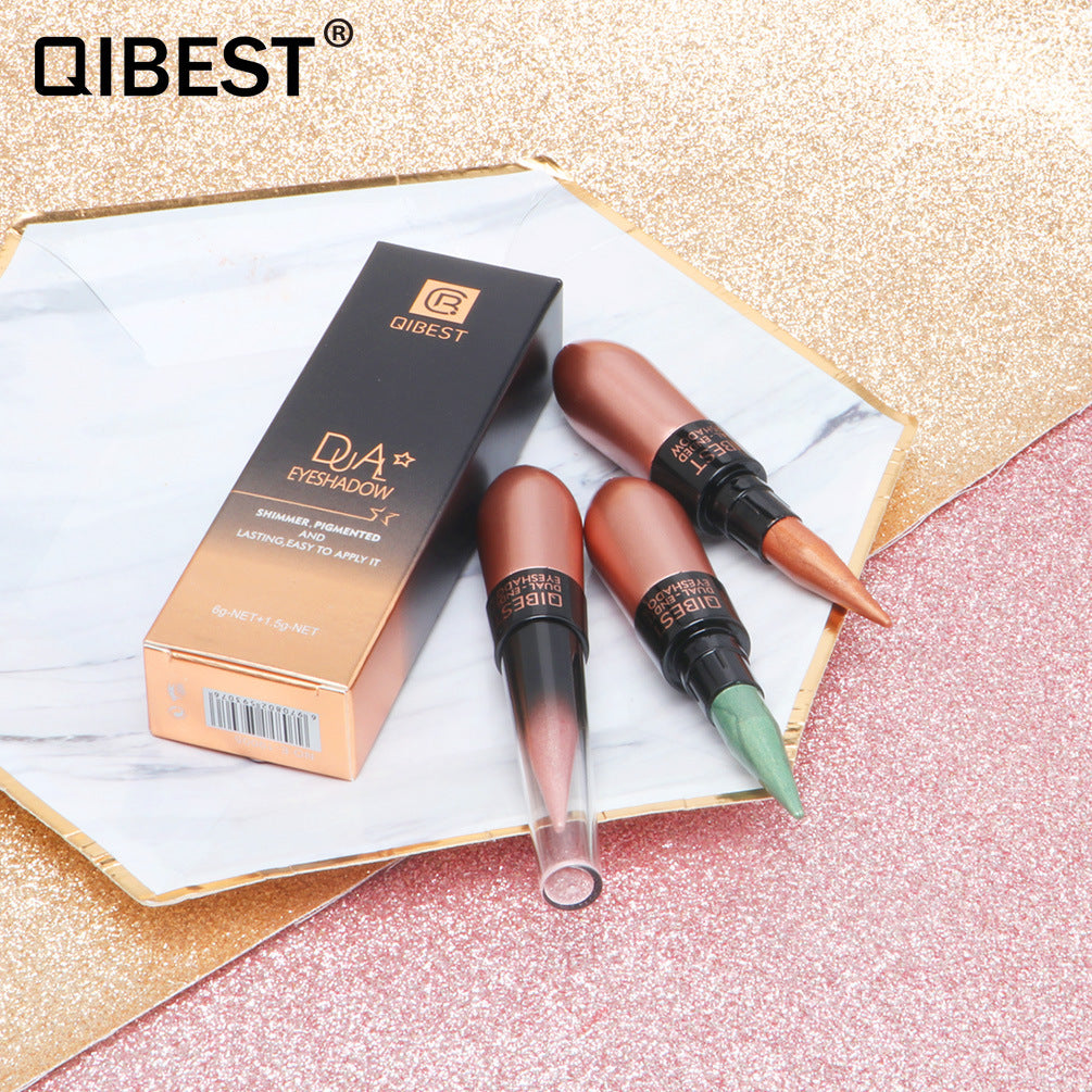 QIBEST Charm Dual-Purpose Pen Silky And Dynamic Eyeliner Soft Texture Eye Shadow Cream Eye Shadow Stick - Yo'rTotal Beauty