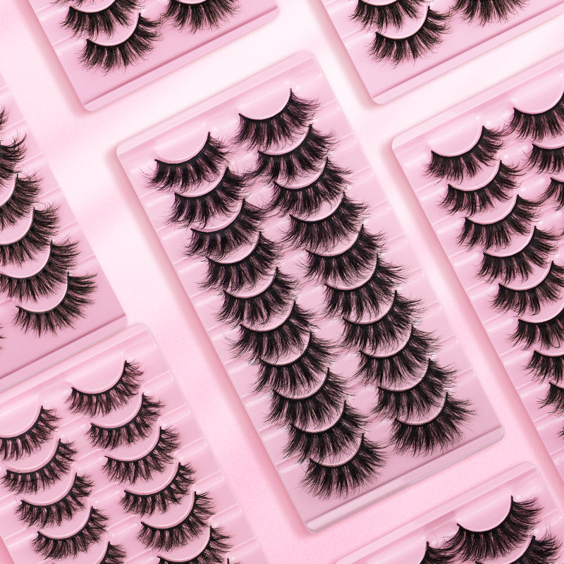 10 Pairs Of Messy THICK FALSE EYELASHES - (6 Styles to choose from) - Yo'rTotal Beauty