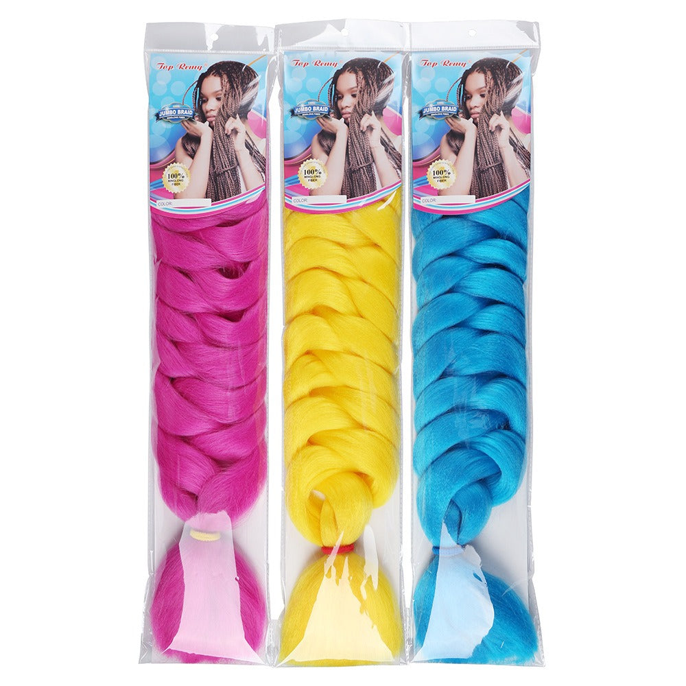 African Chemical Fiber Wig Large Braid Jumbo Braid Hair Dirty Braid High Temperature Yakis Braid - Yo'rTotal Beauty