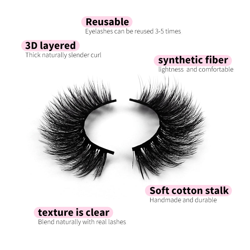 10 Pairs Of Messy THICK FALSE EYELASHES - (6 Styles to choose from) - Yo'rTotal Beauty