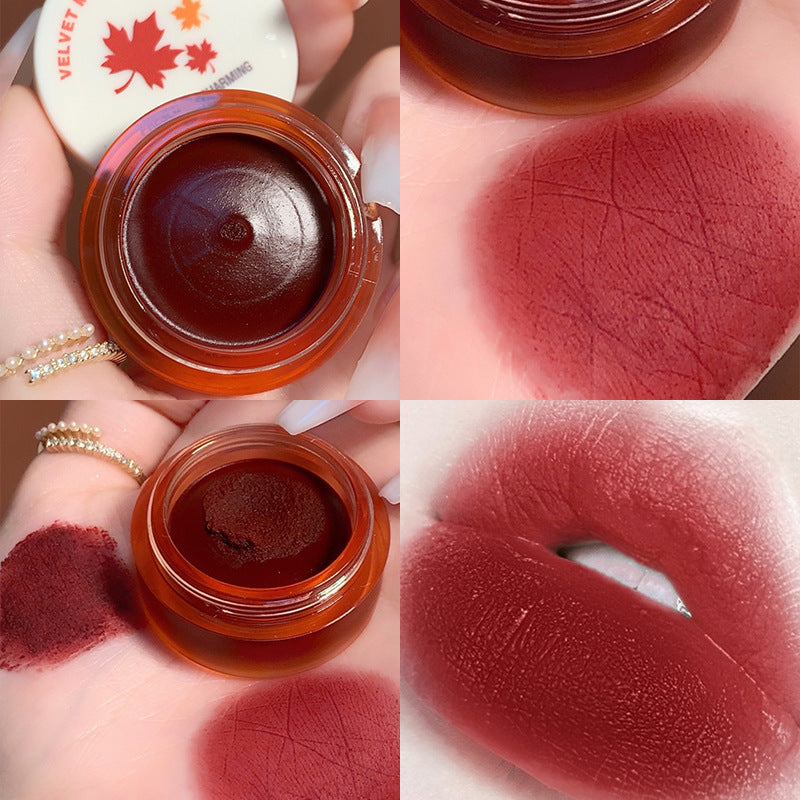 QIBEST Air Matte Lip Mud Matte Soft Waxy Canned Lip Mud Cloud Velvet Lip Glaze Is Not Easy To Fade With Lip Brush - Yo'rTotal Beauty