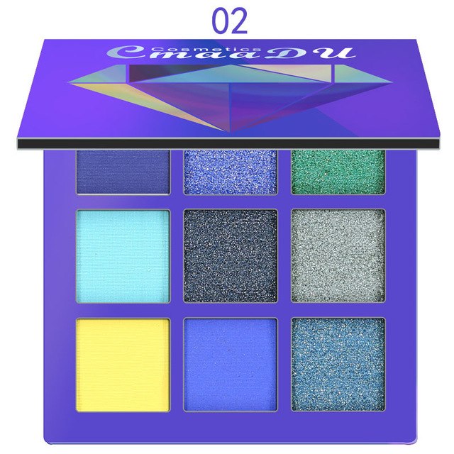 9color EYE SHADOW PALETTE Matte Shimmer Glitter Eye Shadow Powder - Makeup Kit - Yo'rTotal Beauty