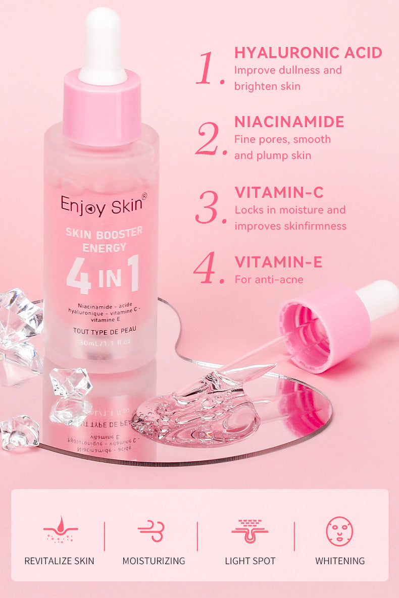 4 In 1  Anti-Aging - Hyaluronic Acid, Niacinamide, Vitamin C & E  Facial Serum - Yo'rTotal Beauty
