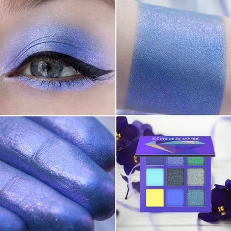9color EYE SHADOW PALETTE Matte Shimmer Glitter Eye Shadow Powder - Makeup Kit - Yo'rTotal Beauty