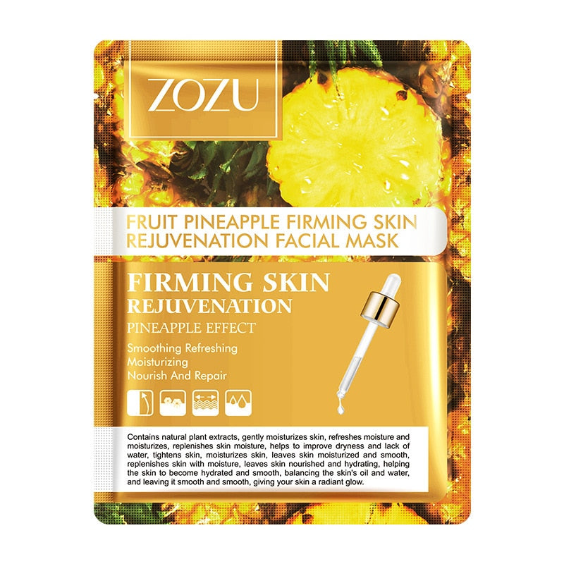 ZOZU Fruit Mask - Mangosteen Mango - Dragon Fruit - Pineapple - Sheet Mask, Skin - Anti-Aging - Oil-control - Yo'rTotal Beauty