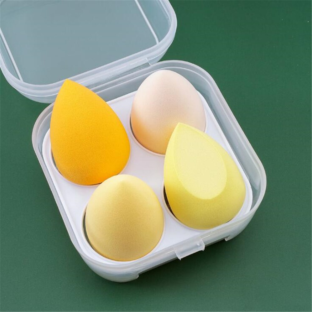 Makeup Blender, Cosmetic Sponge/Puff - 4pcs MAKEUP SPONGE with Storage Box - Foundation/Powder Sponge - Yo'rTotal Beauty