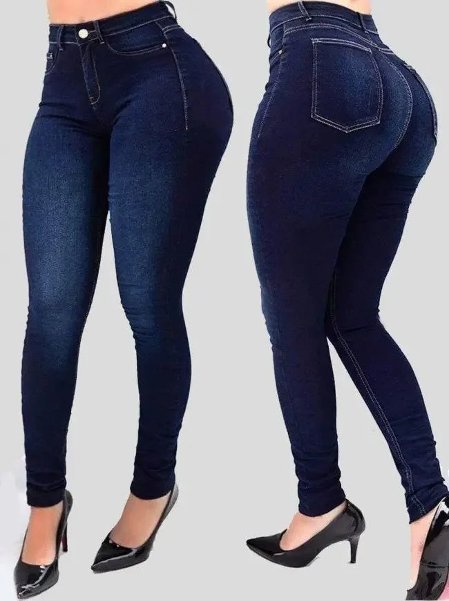 Denim Jeans -  high waist, figure shaping jeans - Yo'rTotal Beauty