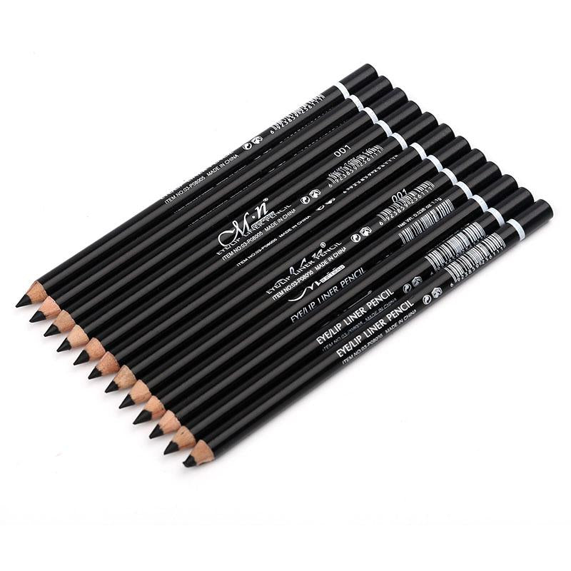 MENOW (12 Colors or 12 Black) 3n1 EYE PENCIL - 1)Eyeliner Pencil, 2)Eyebrow Pencil, and 3)Lip Liner - Yo'rTotal Beauty