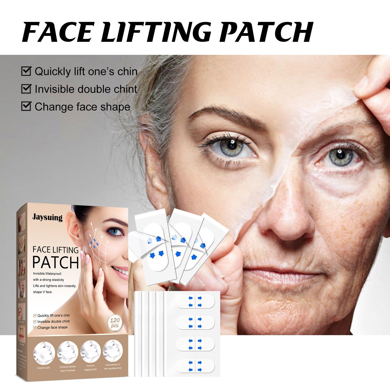 Invisible Face Lift Stickers Lift And Tighten The Chin To Reduce Fine Lines And Shape The V-Shaped Face Stickers - Yo'rTotal Beauty