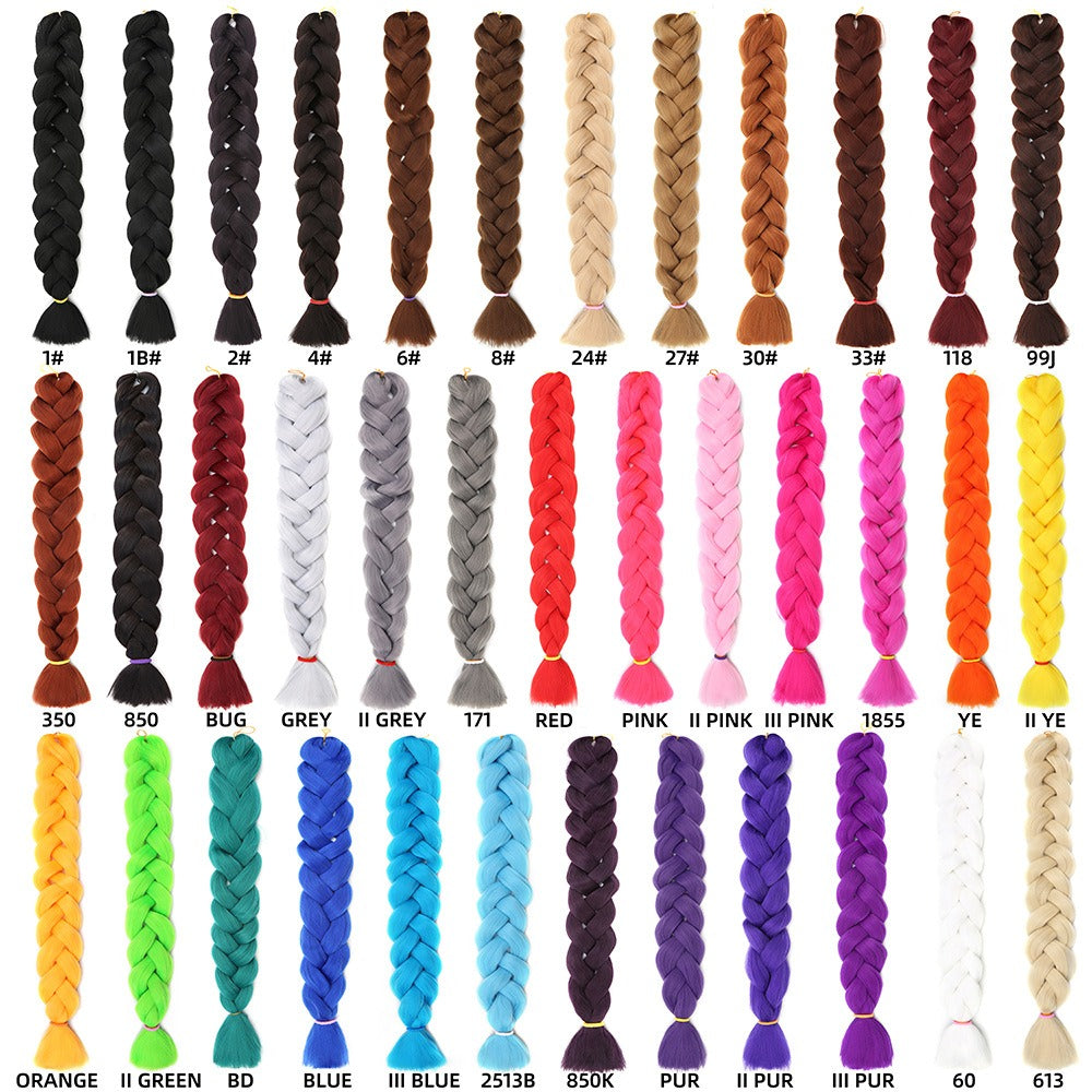 African Chemical Fiber Wig Large Braid Jumbo Braid Hair Dirty Braid High Temperature Yakis Braid - Yo'rTotal Beauty