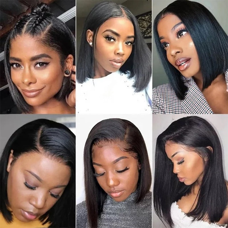 Bob Lace Front Wig - black, short, straight, synthetic hair - Yo'rTotal Beauty
