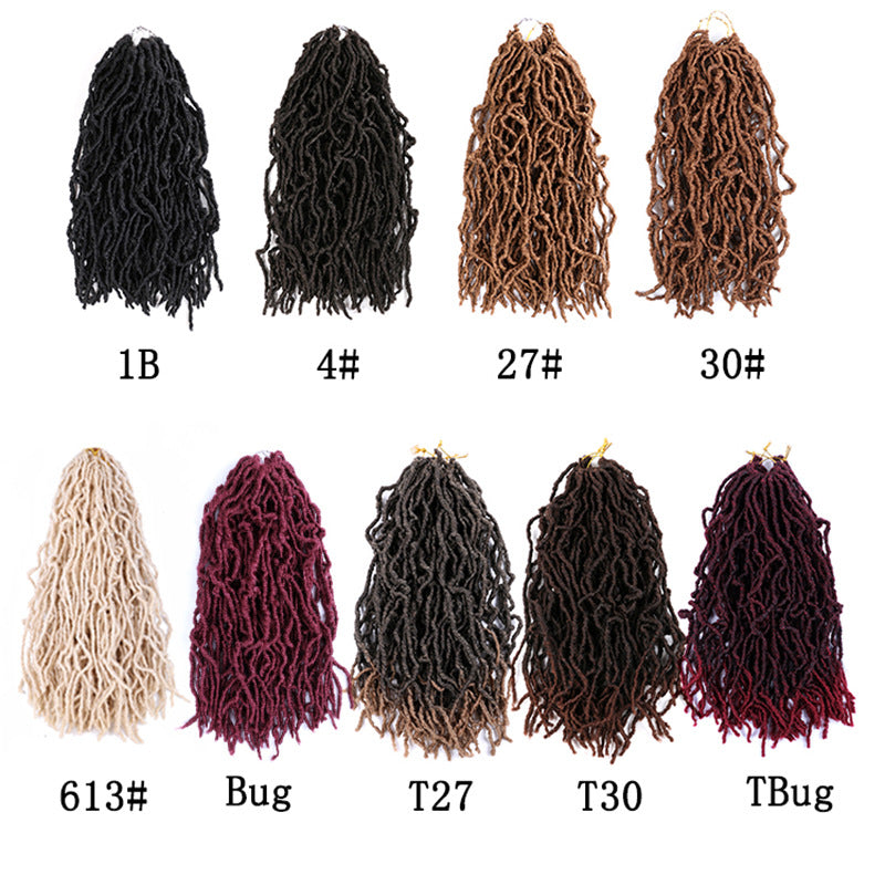 Wigs Tadpole Curve Nu Locs Earthworm Curve Crochet Chemical Fiber Hair Dirty Braid - Yo'rTotal Beauty