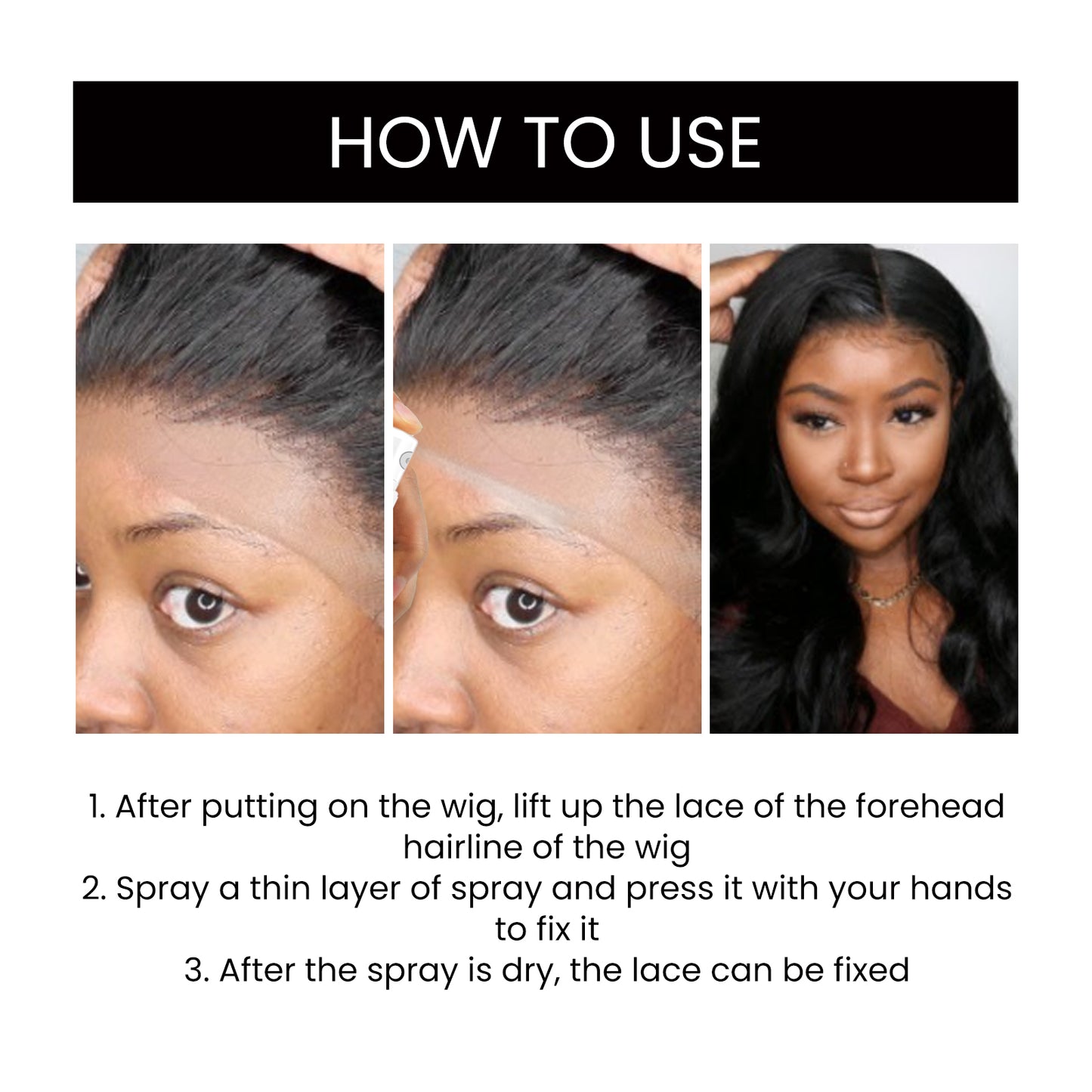 Wig Melting Spray, Hair Curtain Hairline Wig Adhesive Spray Hair Extensions Easy To Dry Without Damaging The Skin - Yo'rTotal Beauty