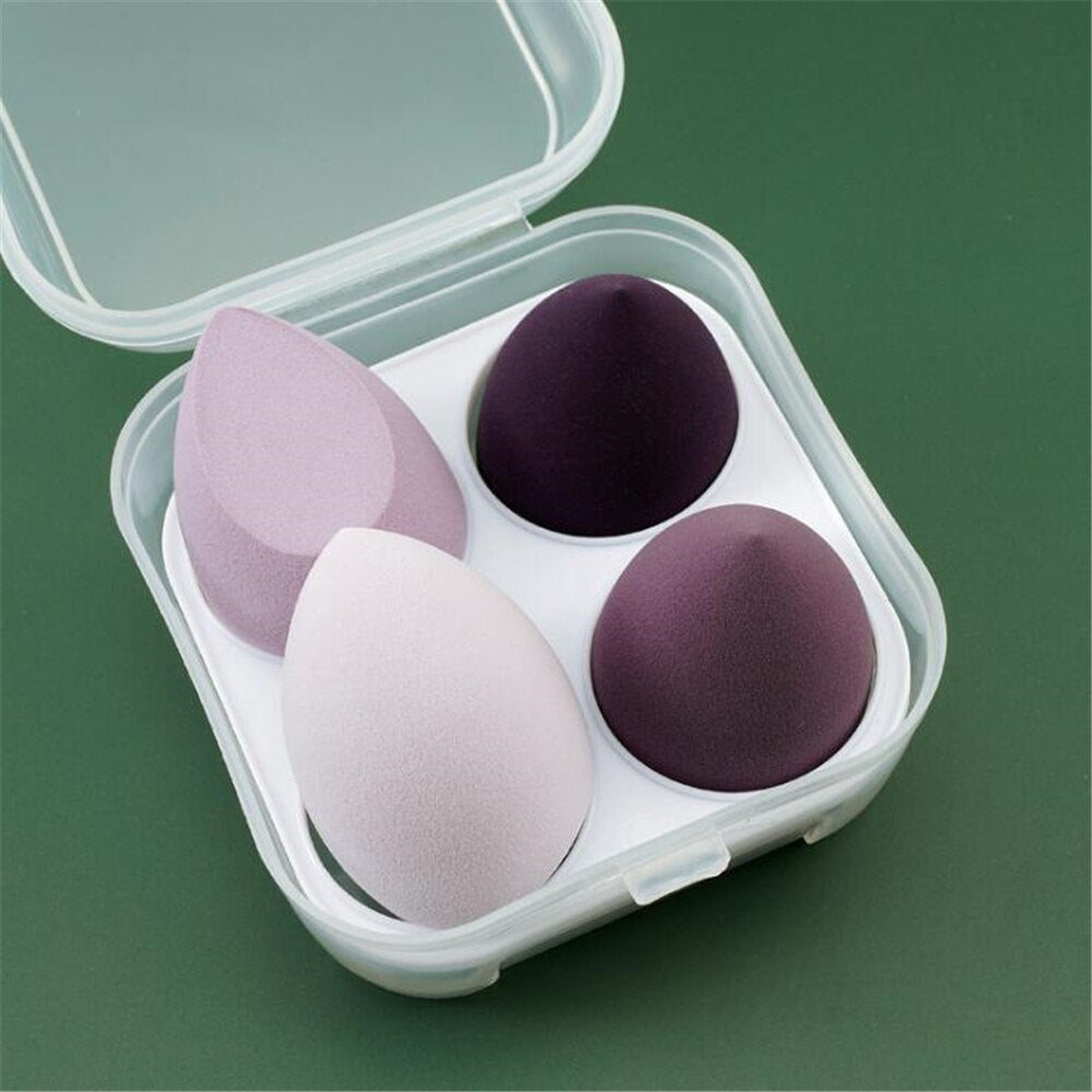 Makeup Blender, Cosmetic Sponge/Puff - 4pcs MAKEUP SPONGE with Storage Box - Foundation/Powder Sponge - Yo'rTotal Beauty