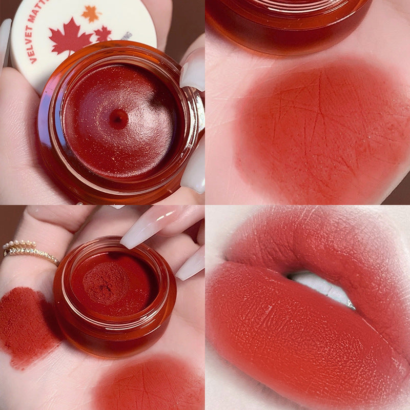 QIBEST Air Matte Lip Mud Matte Soft Waxy Canned Lip Mud Cloud Velvet Lip Glaze Is Not Easy To Fade With Lip Brush - Yo'rTotal Beauty