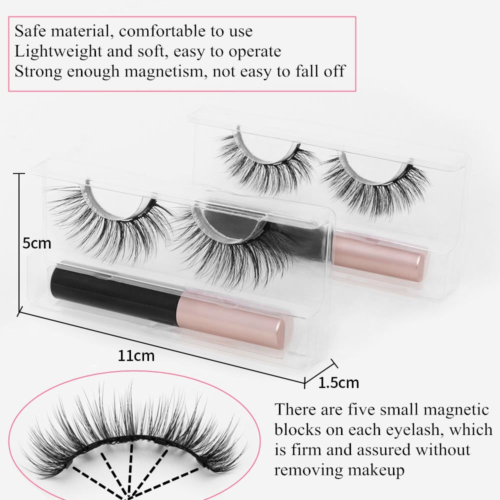 EyeLiner / EyeLashes  - 3D Mink Magnetic Eyelashes and Waterproof Lasting Eyeliner - Yo'rTotal Beauty