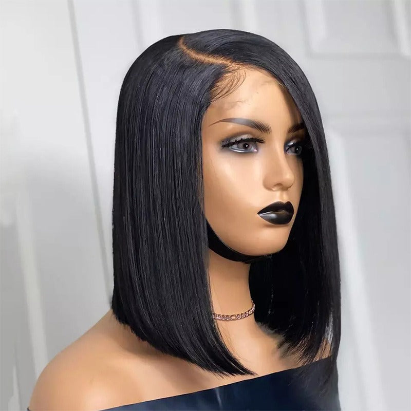Bob Lace Front Wig - black, short, straight, synthetic hair - Yo'rTotal Beauty