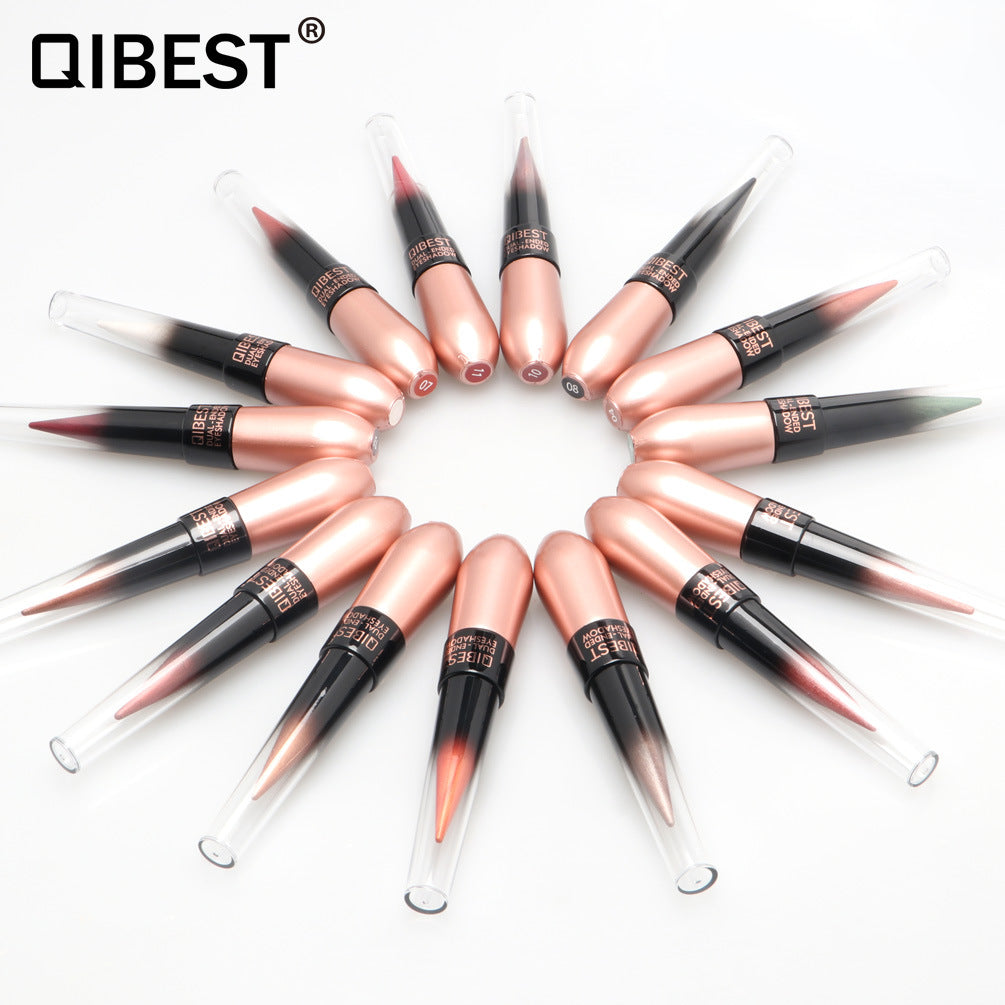 QIBEST Charm Dual-Purpose Pen Silky And Dynamic Eyeliner Soft Texture Eye Shadow Cream Eye Shadow Stick - Yo'rTotal Beauty