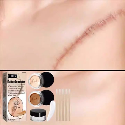 EELHOE Tattoo Concealer - waterproof, cover tattoo, scar, birthmark cover - invisible two-color concealer - Yo'rTotal Beauty