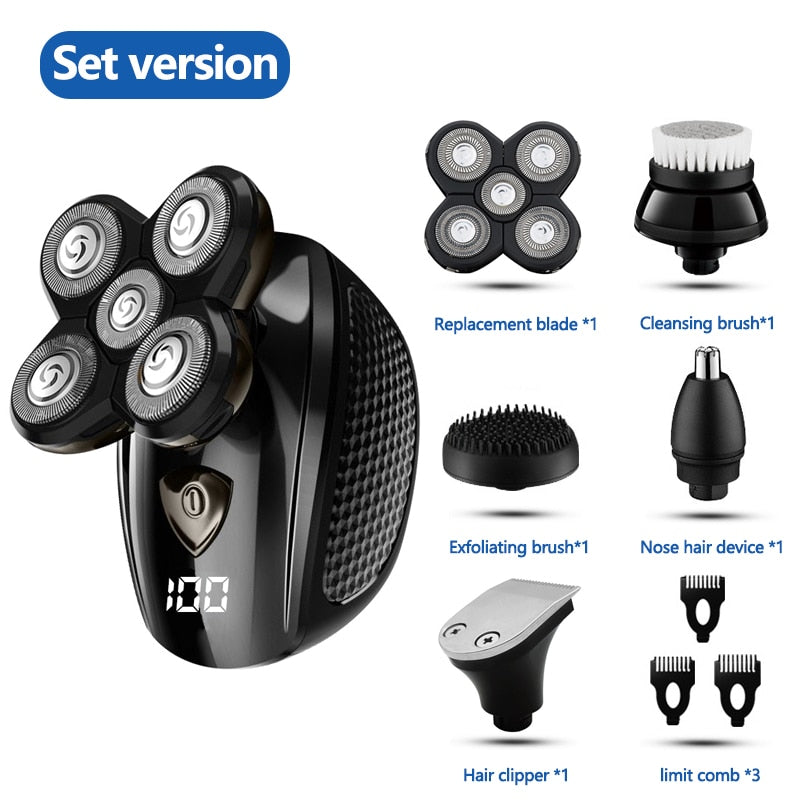 ELECTIC (Wet Dry) SHAVER For Men Multifunctional Grooming kit - Electric Razor (Rechargeable), Bald Head Shaving Machine,Beard Trimmer - Yo'rTotal Beauty