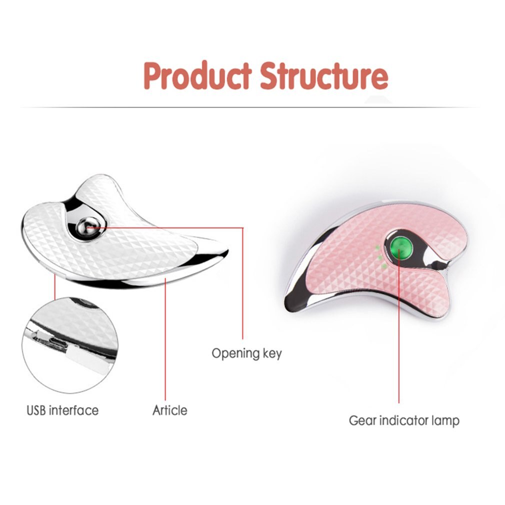 FACE - Heating Scraping Apparatus - FACIAL MASSAGER - Facial Beauty Instrument Micro Current Scraping Plate Facial Lifting Massager - Yo'rTotal Beauty