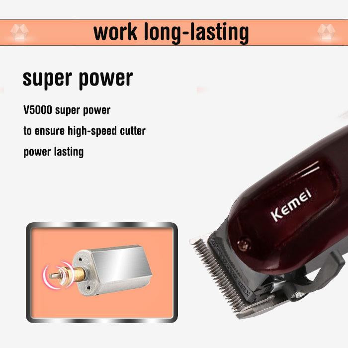 Cordless Adjustable Clipper - Kemei Electric Washable Hair Clipper - Rechargeable Professional Hair Trimmer, Shaver, Razor - Yo'rTotal Beauty
