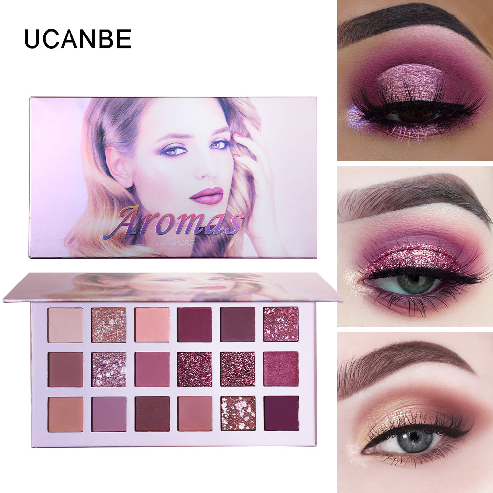 UCANBE Aromas Nude Eye Shadow Palette (18 Color) - Eyeshadow SHIMMER Waterproof Makeup - Paleta De Sombra - Yo'rTotal Beauty