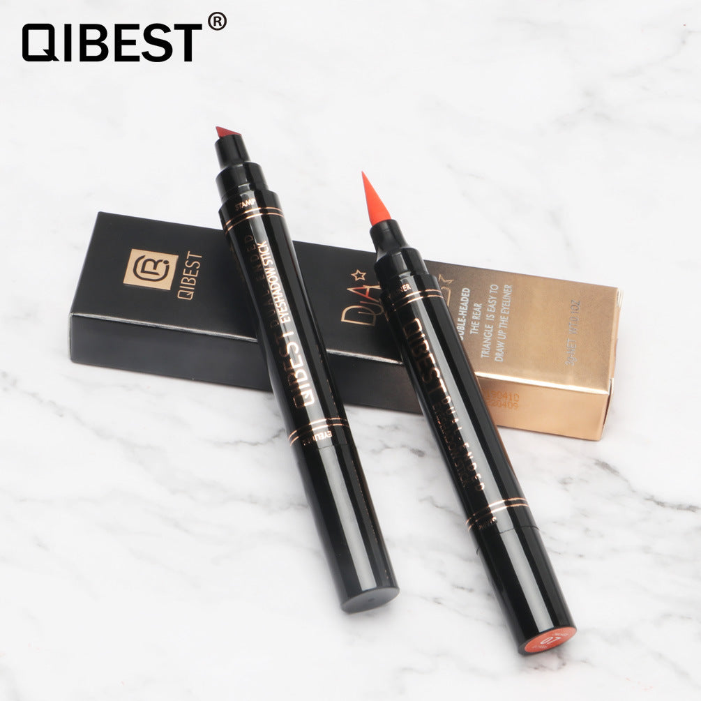 QIBEST Color Eyeliner DOUBLE-HEADED Seal Color Eyeliner Pen Eyeliner Tail Seal Pen - Yo'rTotal Beauty